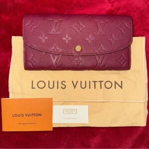 Louis Vuitton Burgundy Monogram Empreinte Wallet